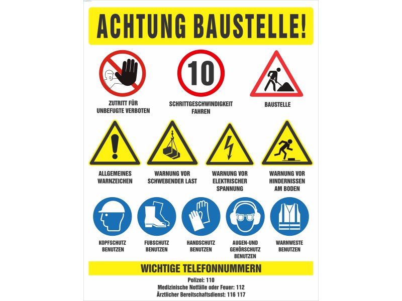 TABLA ACHTUNG BAUSTELLE